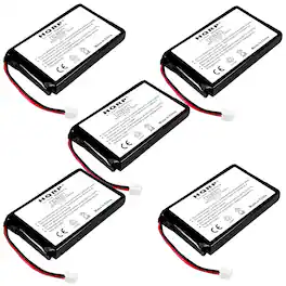 HQRP - 5-Pack 3.7 V 850 mAh Li-Ion Battery Replacement for RTI T1 T2+ T2B T3 ATB-950 ATB-1200 Remotes
