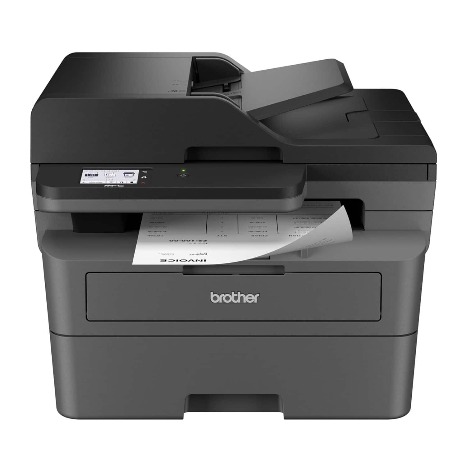 Brother - MFC-L2820DW Wireless Monochrome All-in-One Laser Printer - Black