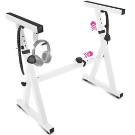 MAGICAL RUBS - Piano Stand - Z Style Adjustable And Portable Heavy Duty Music For Adults -fits 54-88 Key Electric Pianos Sturdy Musi - White