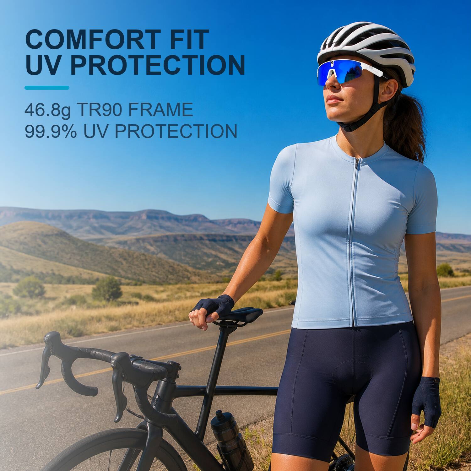 COMFORT FIT UV PROTECTION

46.8g TR90 FRAME
99.9% UV PROTECTION