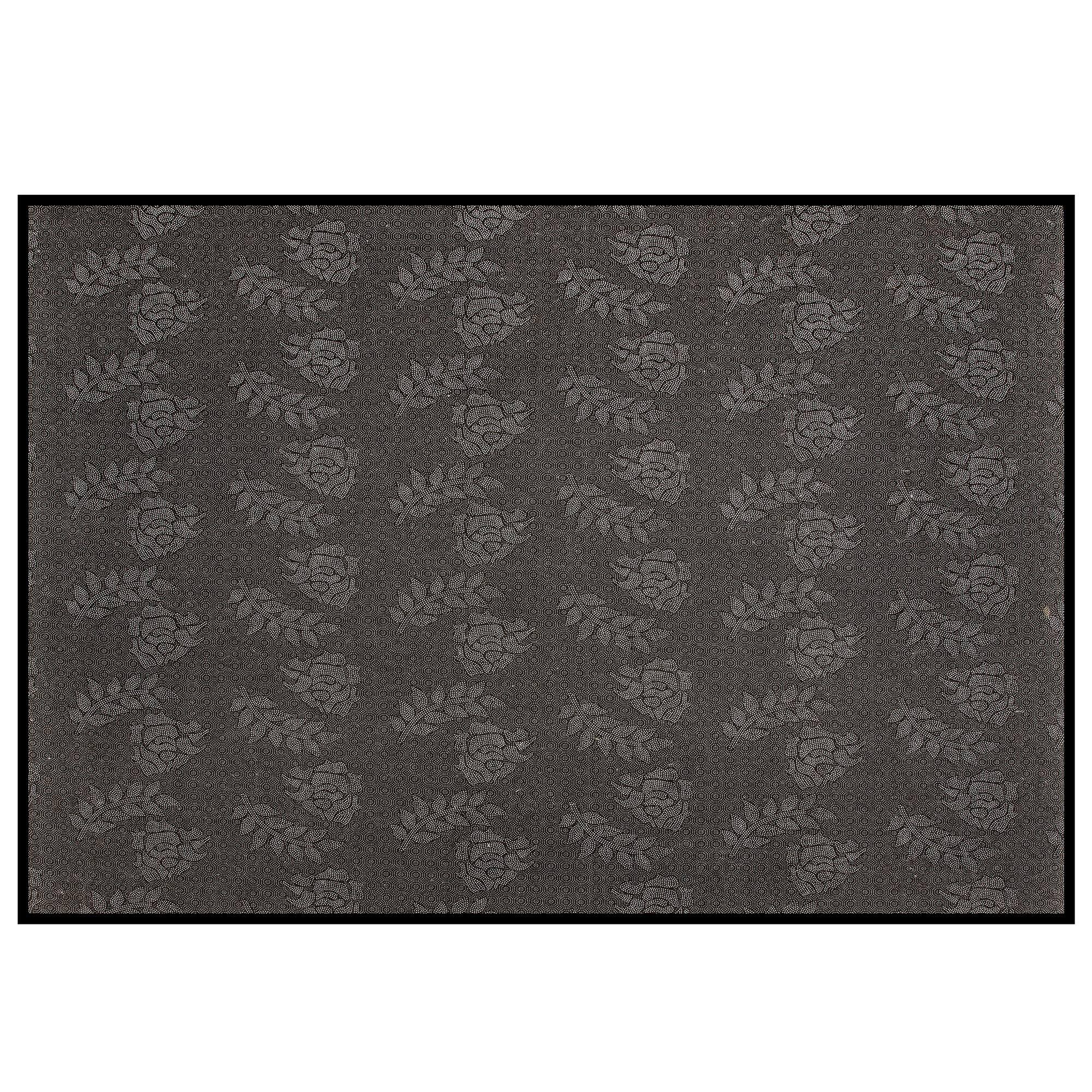 Alt View 2. LyxJam - Drum Rug Mat with Fabric Non Slip Bottom Floor Carpet, 4 x 4.6 feet - Black.