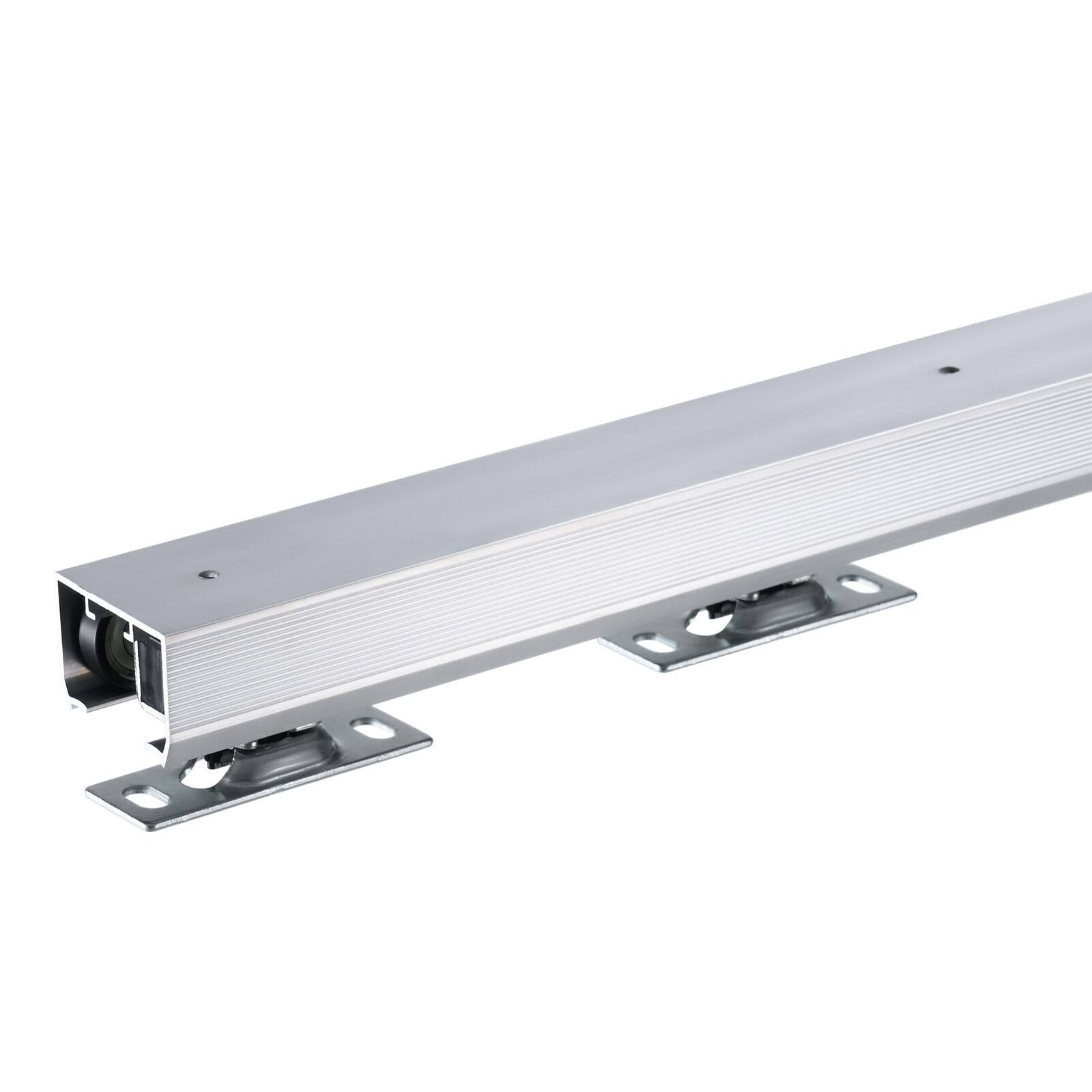 Alt View 5. VEVOR - Sliding Pocket Door Hardware Track Kit, 4.73 ft Heavy Duty Pocket Door Hardware Kit, Commercial Grade Pocket Door - Silver.