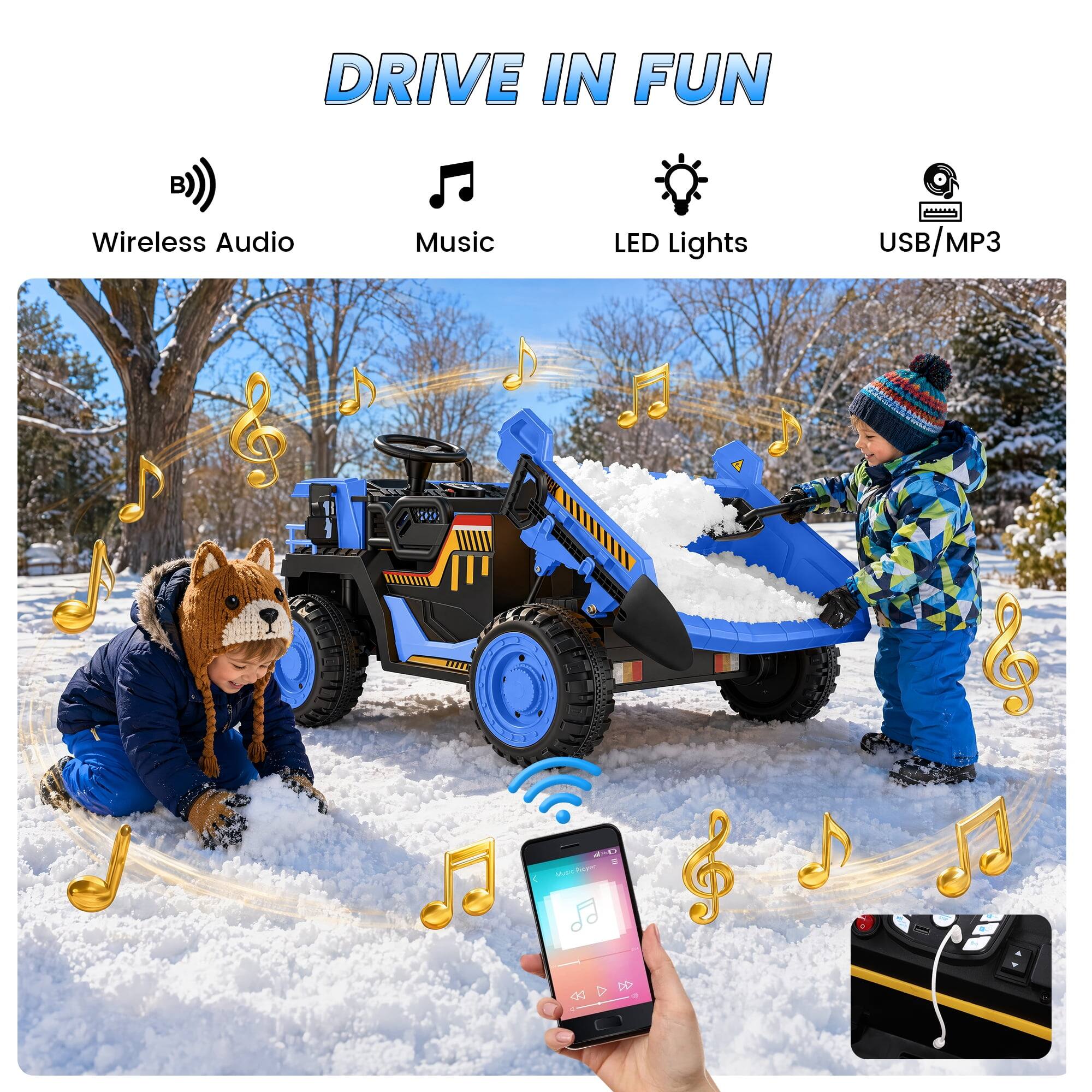 DRIVE IN FUN

Wireless Audio
Music
LED Lights
USB/MP3
4-D Massager