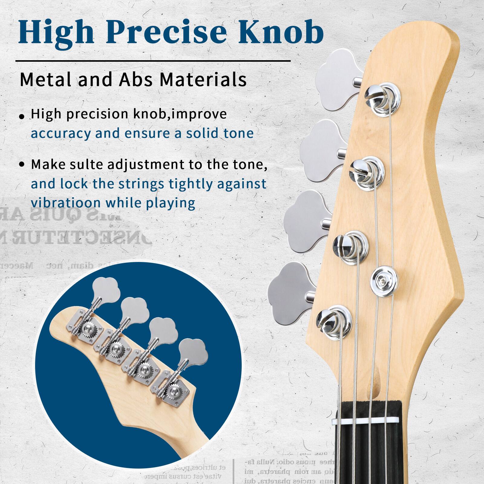 High Precise Knob Metal and Abs Materials

High precision knob, improve accuracy and ensure a solid tone

Make subtle adjustment to the tone, and lock the strings tightly against vibration while playing

Maecenas diam,
A
BY
R 24

pulvinar et imperdiet cursus est Vitae 
aux fa- Nulla odio: mous the mi pharetra, roin am do dui pharetra, encies eng