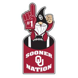 Evergreen Enterprises - Oklahoma Sooners 30" Metal Gnome 3-in-1 Outdoor Yard Sign - Multicolor