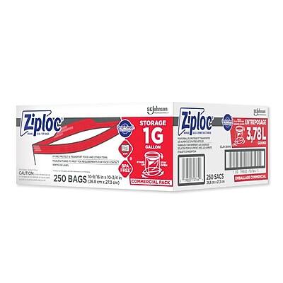 Ziploc  
STORAGE 1G GALLON  
3.78L  
250 BAGS (10-9" x 10-3/4" in)  
250 SACS (26.8 cm x 27.3 cm)  
COMERCIAL PACK  
CAUTION  
PA FREE