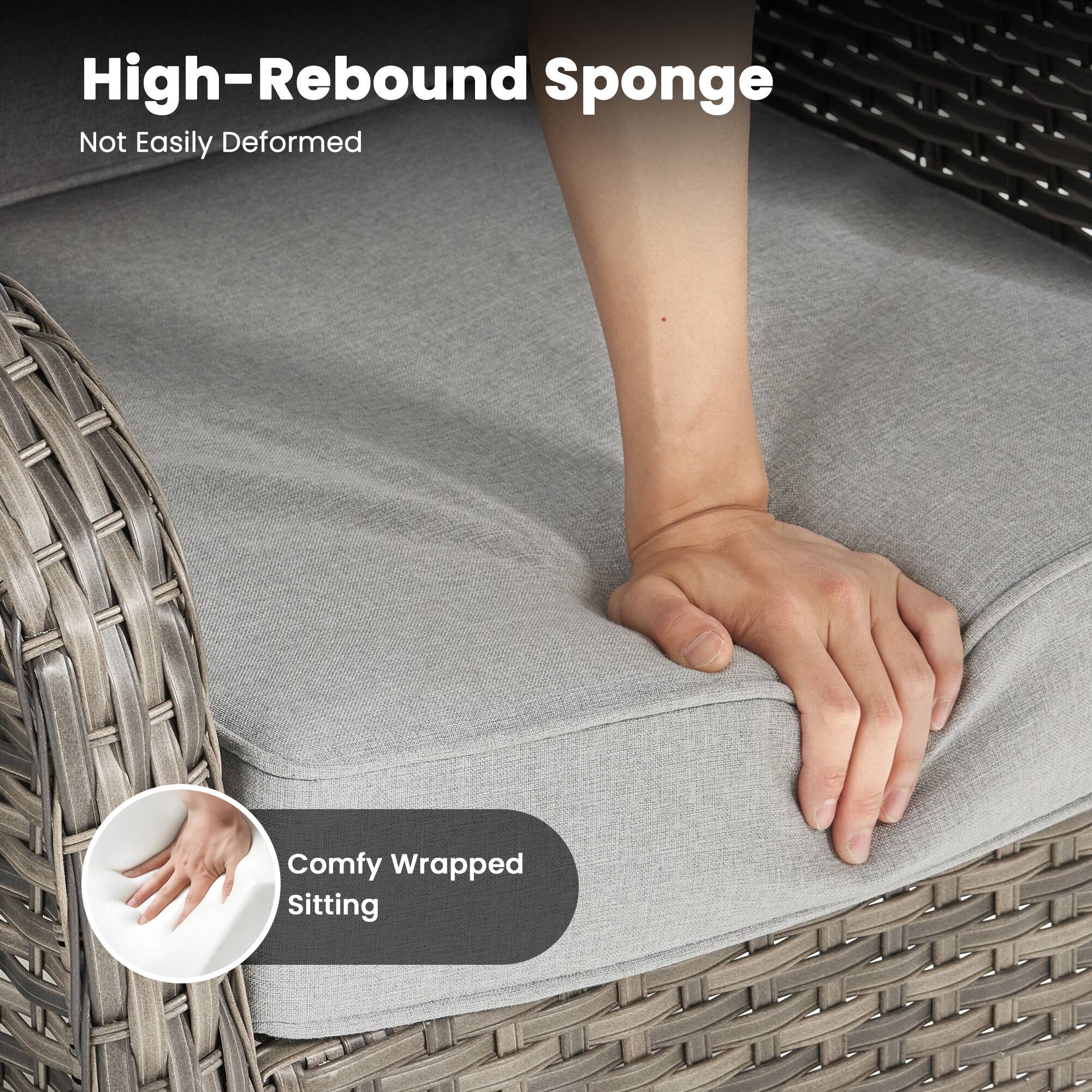 High-Rebound Sponge  
Not Easily Deformed  

Comfy Wrapped Sitting