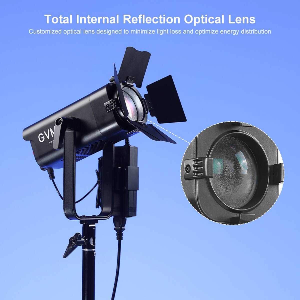 Total Internal Reflection Optical Lens  
Customized optical lens designed to minimize light loss and optimize energy distribution  

GVM PF