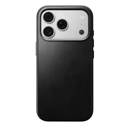 Front. Nomad - Traditional Leather Series Case for Apple iPhone 18 Pro/iPhone 17 Pro Horween Leather - Black.