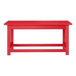 WestinTrends - Malibu 35" length outdoor Coffee table for Adirondack chair - Red