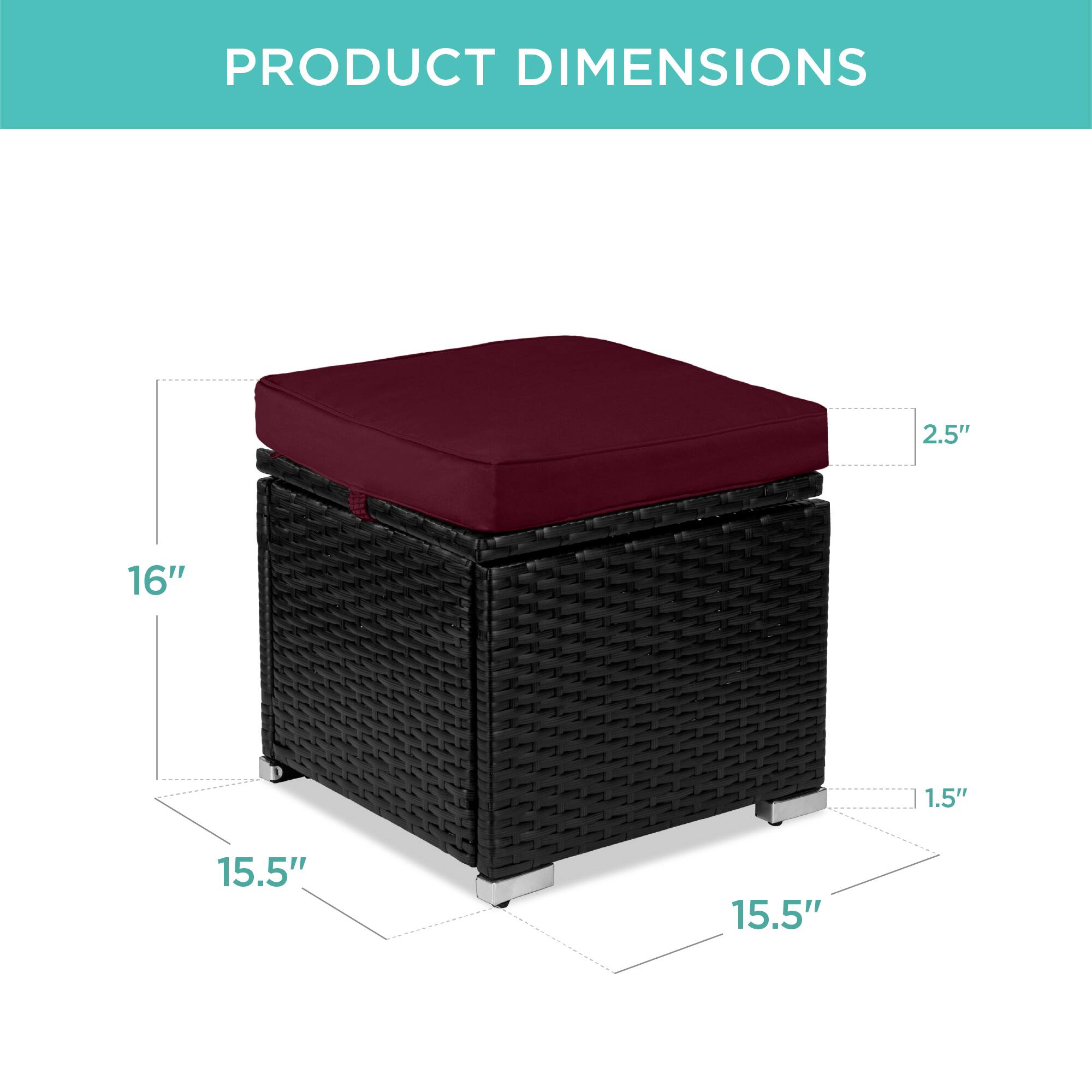 PRODUCT DIMENSIONS

2.5"  
16"  
1.5"  
15.5"  
15.5"