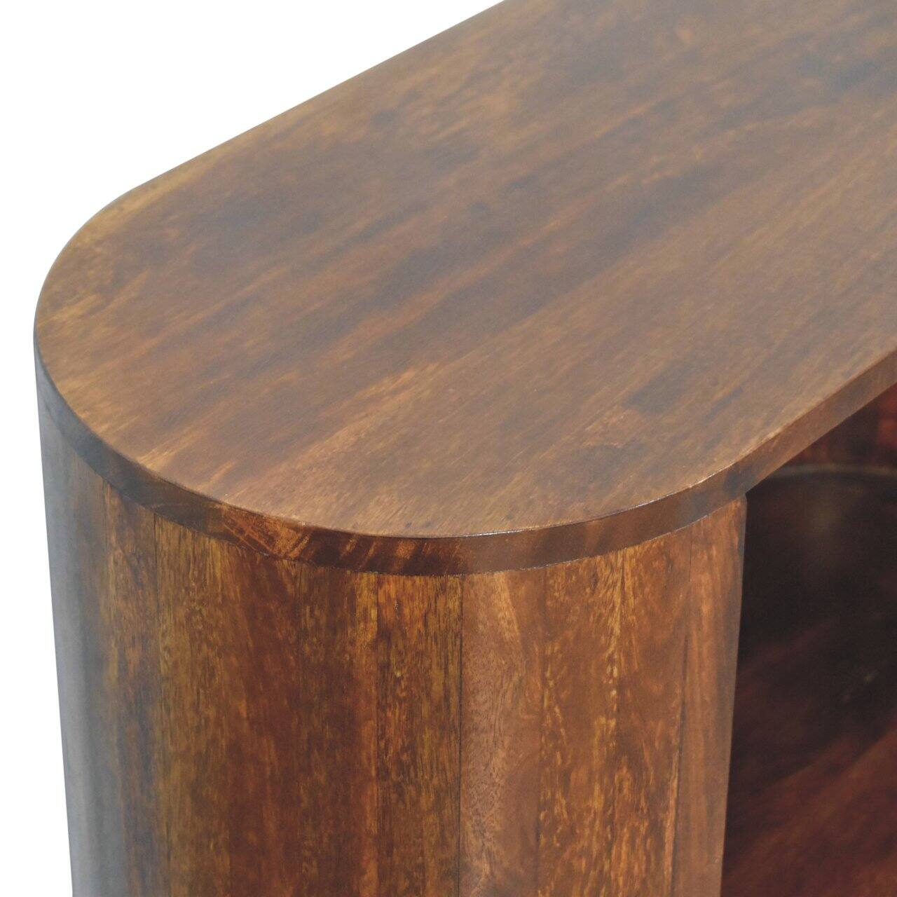 Alt View 2. Artisan Furniture - Artisan Furniture Solid Wood T-bar Cortez Chestnut Open Slot Cabinet - Chestnut.