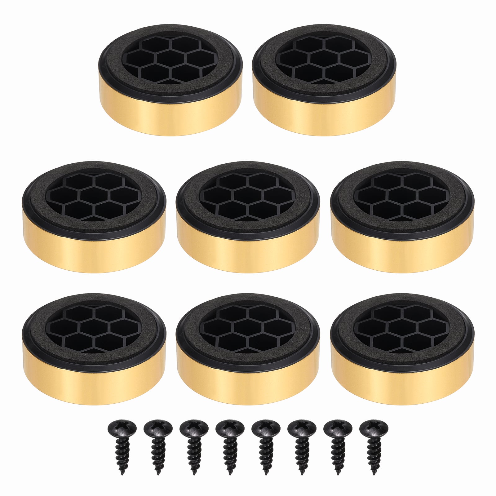 Unique Bargains - 8pcs Speaker Isolation Feet, 59x19mm Plastic Foam Shock Absorption Pad Anti Vibration for Amplifier HiFi - Gold price history on PriceWatchPro