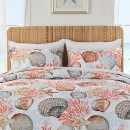 BreeBe - Beach Days Sham Standard - Coral