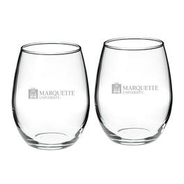 Jardine - Marquette Golden Eagles 21oz. 2-Piece Stemless Wine Glass Set - Multicolor
