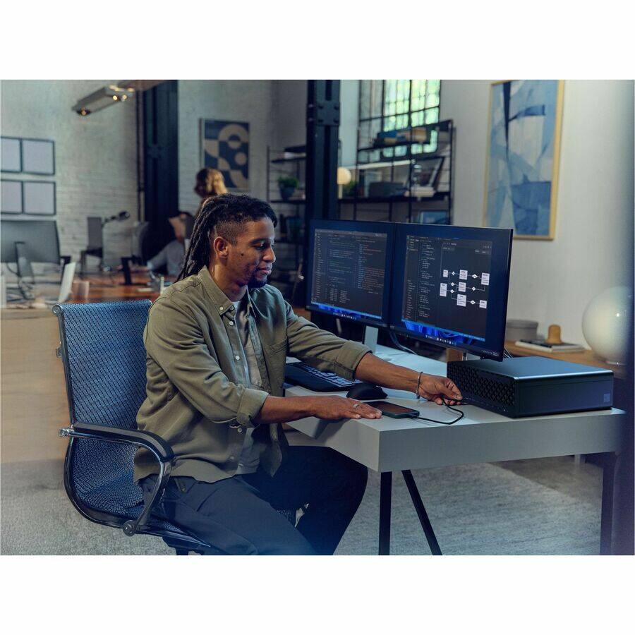 Alt View 7. HP - HP EliteDesk 8 G1i Desktop Computer - Intel Core Ultra 7 265 - vPro Technology - 32 GB - 512 GB SSD - Small Form Factor - Black.