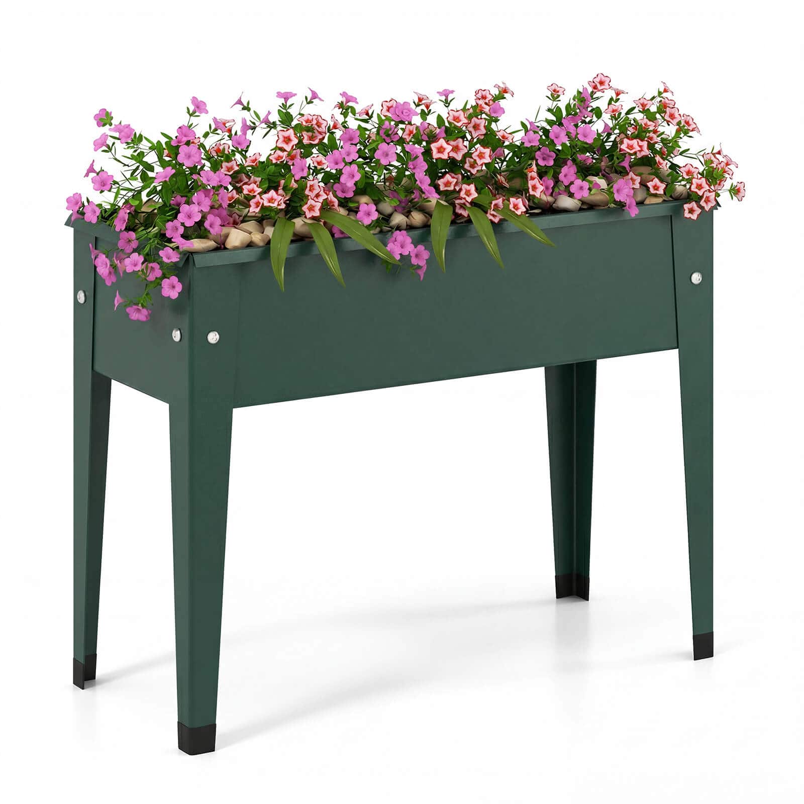 Costway - 1 PCS Raised Garden Bed, Elevated Metal Planter Box with Legs and Drainage Holes - Green price history on PriceWatchPro