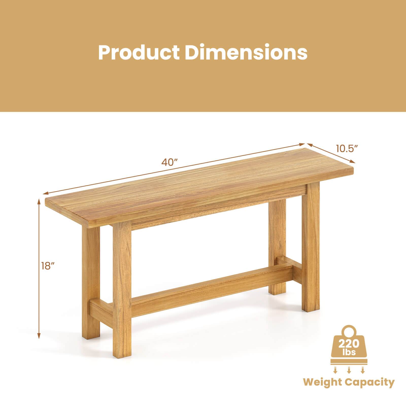 Product Dimensions

40" x 10.5" x 18"

Weight Capacity: 220 lbs