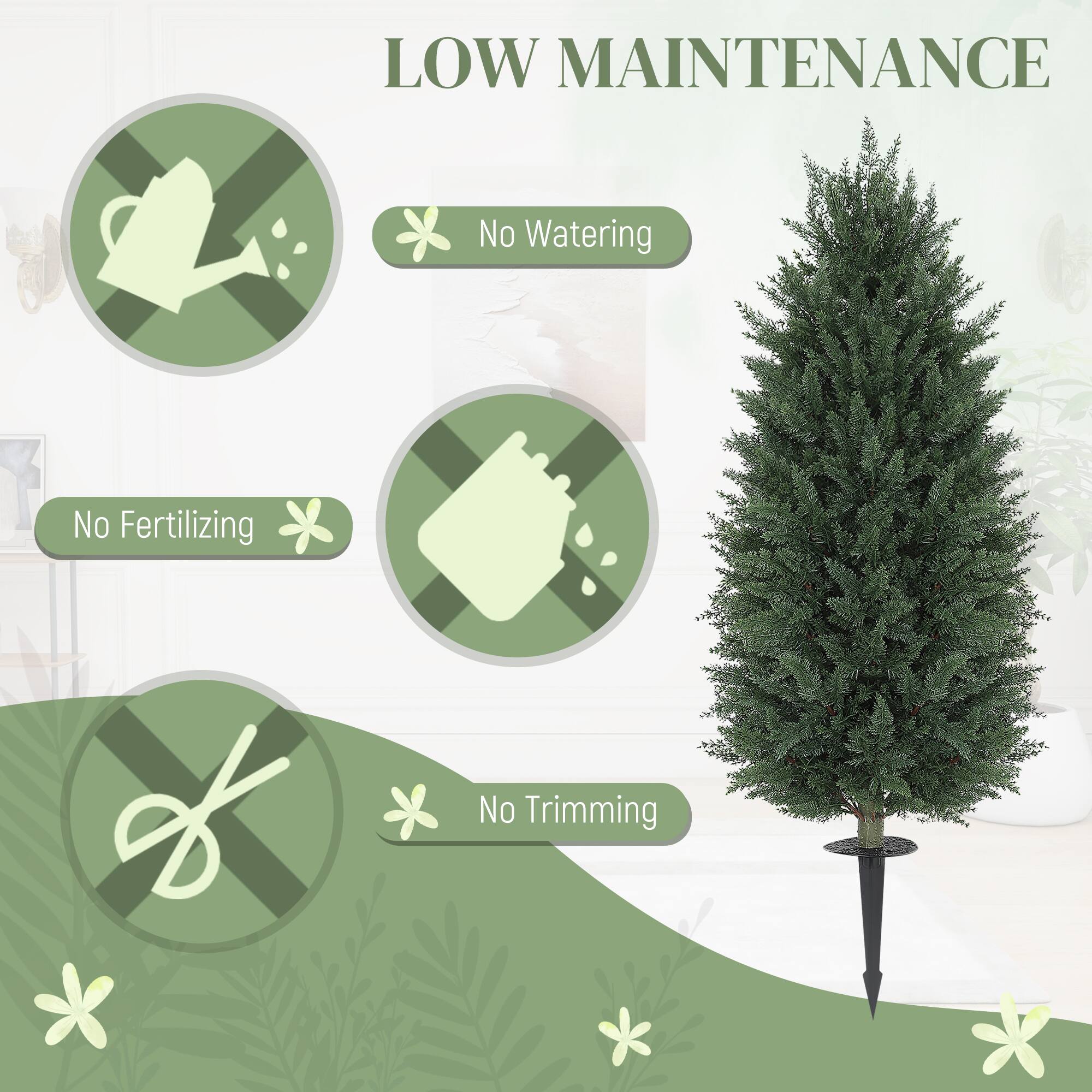 LOW MAINTENANCE

No Watering
No Fertilizing
No Trimming