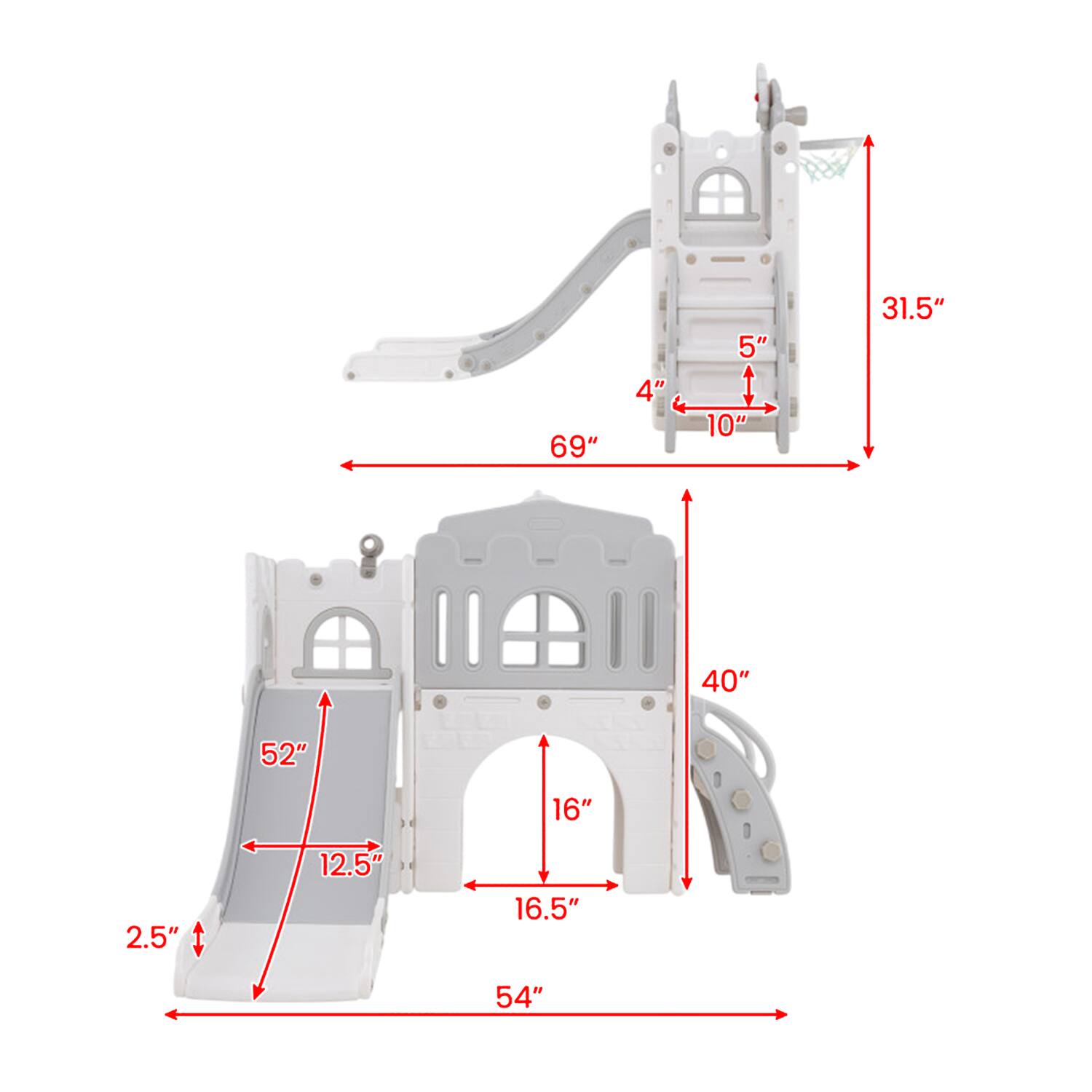 69" 4" 5" 10" 31.5" 40" 52" 16" 2.5" 12.5" 16.5" 54"