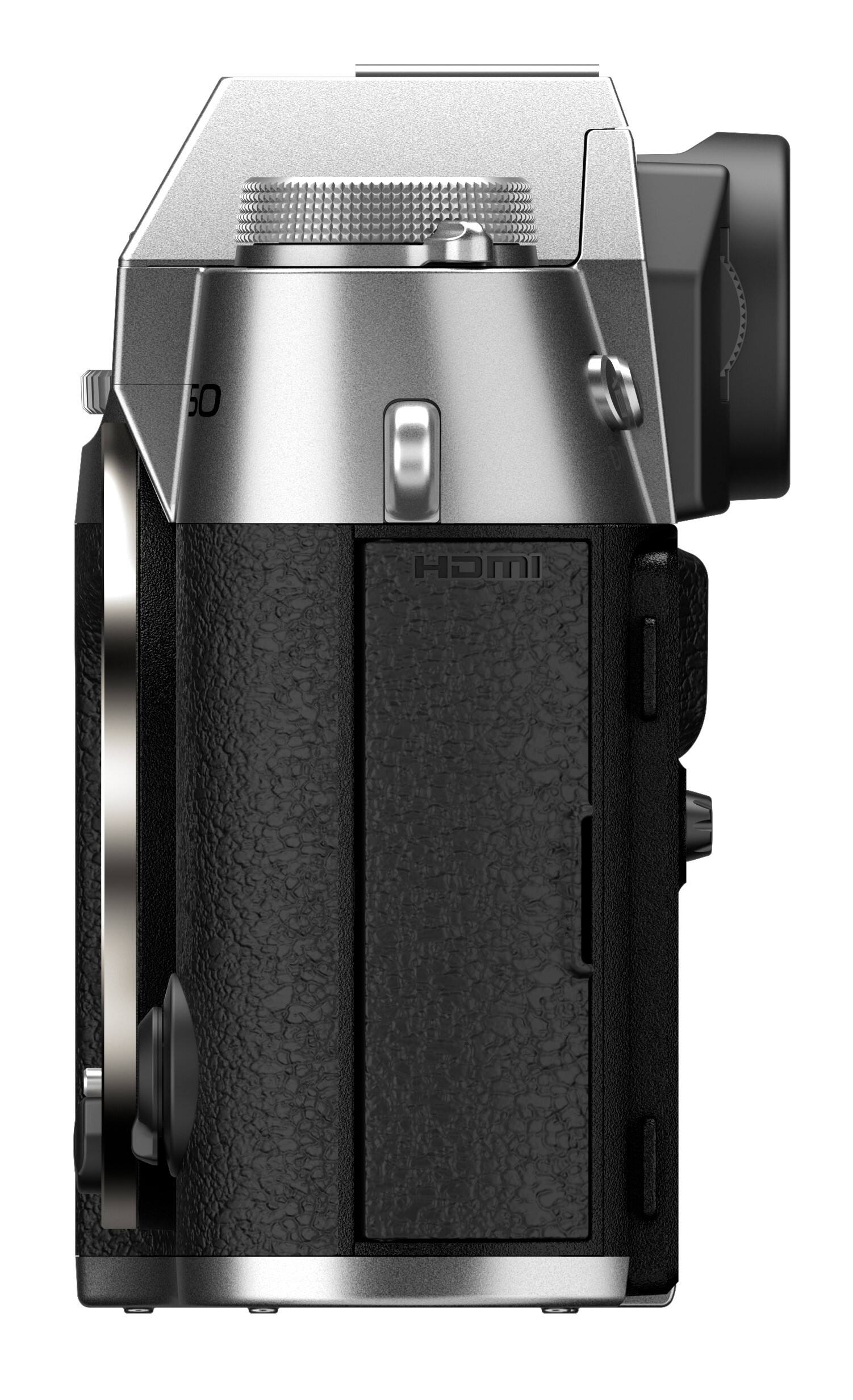 Back. Fujifilm - X-T50 Mirrorless Camera Body Only - Silver.