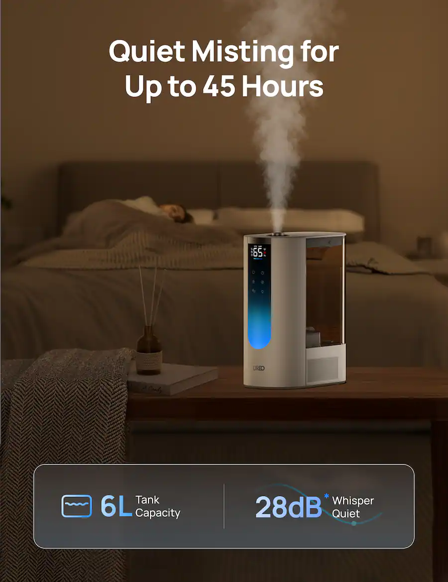 Coolfiqu 6L Humidifiers For Bedroom Large Room Home, Cool