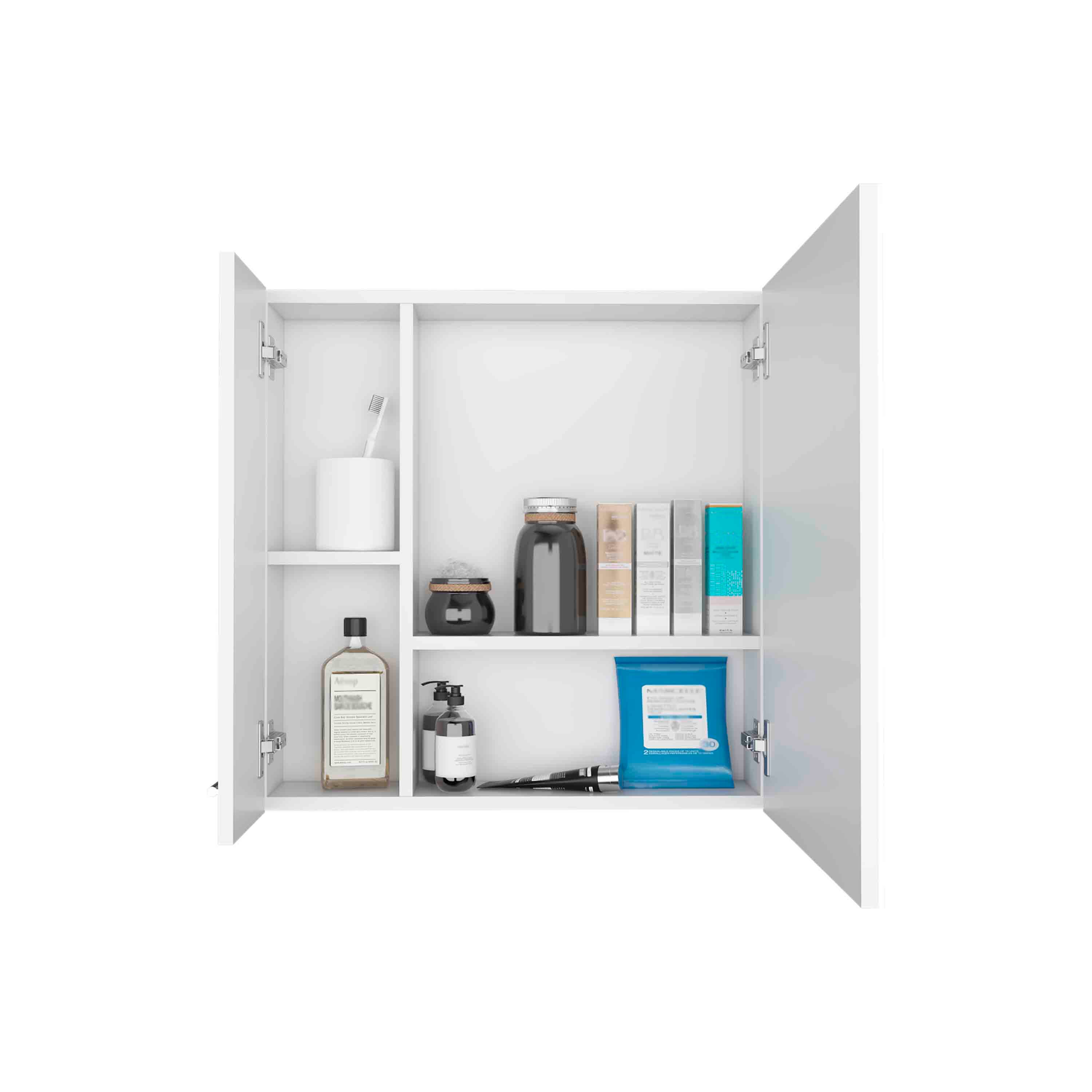 Alt View 2. TuHome - Sines Medicine Cabinet, Four Internal Shelves, Double Door - White.