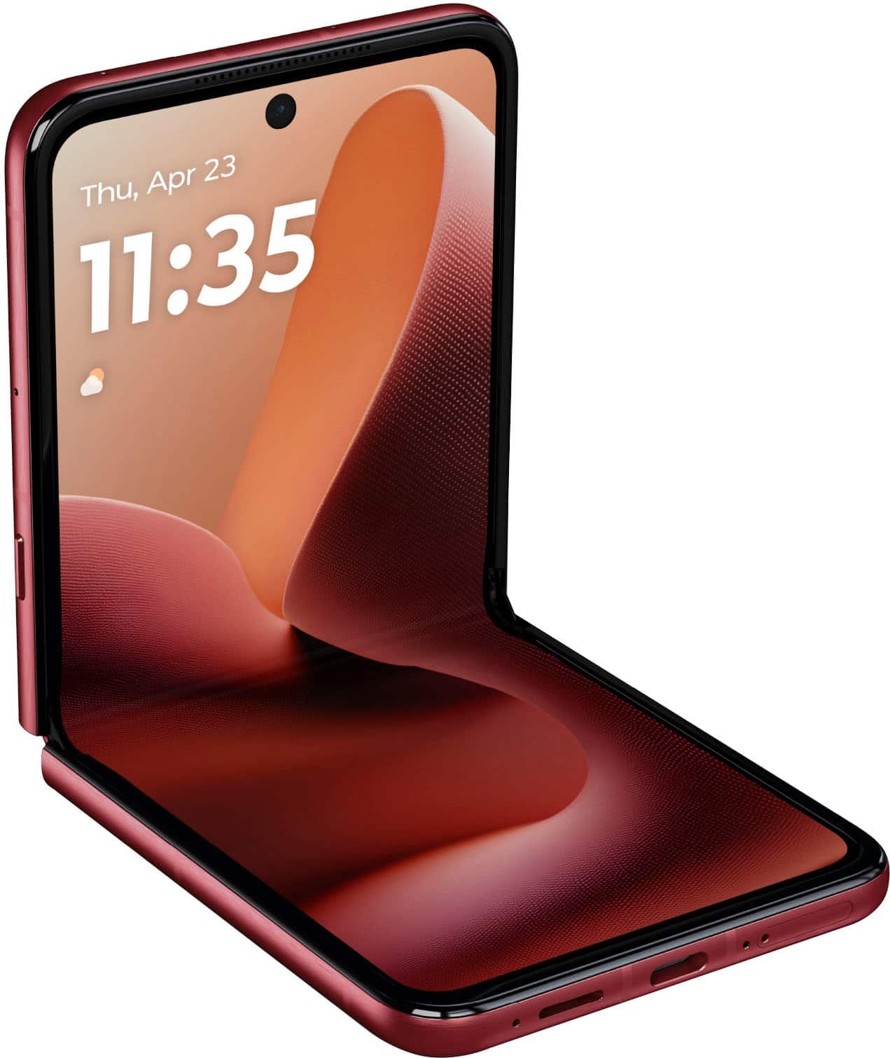 The text on the image reads "Apr 23 Thu, 11:35."