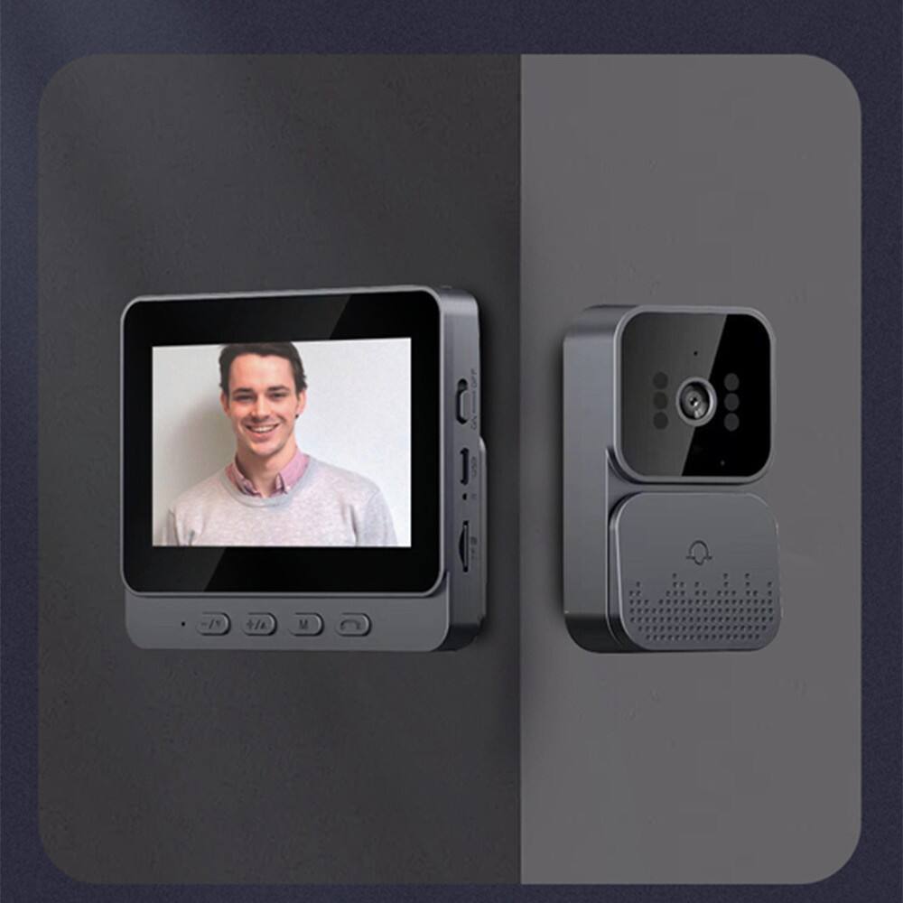 Alt View 2. Cluzine - Wireless Video Intercom Doorbell HD Lens, Infrared Night Vision, No WiFi Needed.