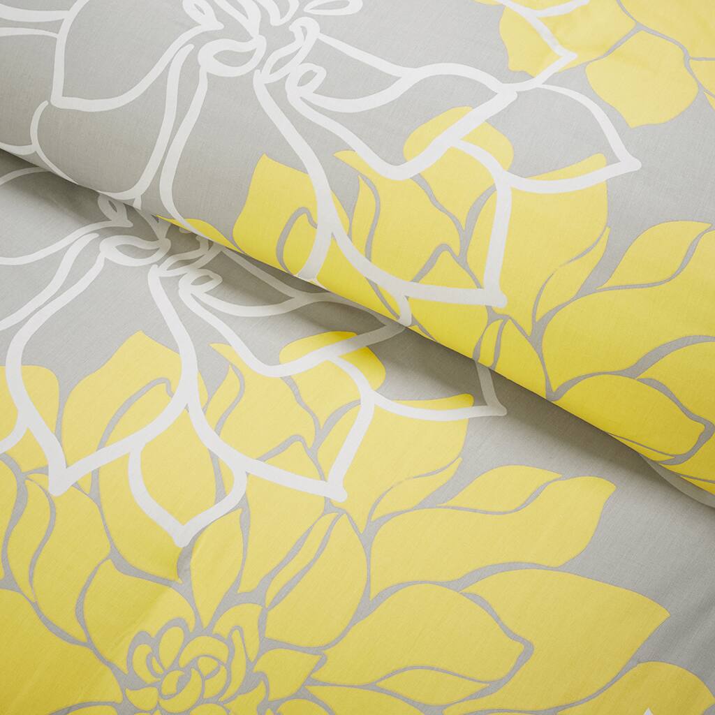 Alt View 5. Gracie Mills - Gracie Mills Glenda 6-Piece Floral Printed Duvet Cover Set - Yellow.