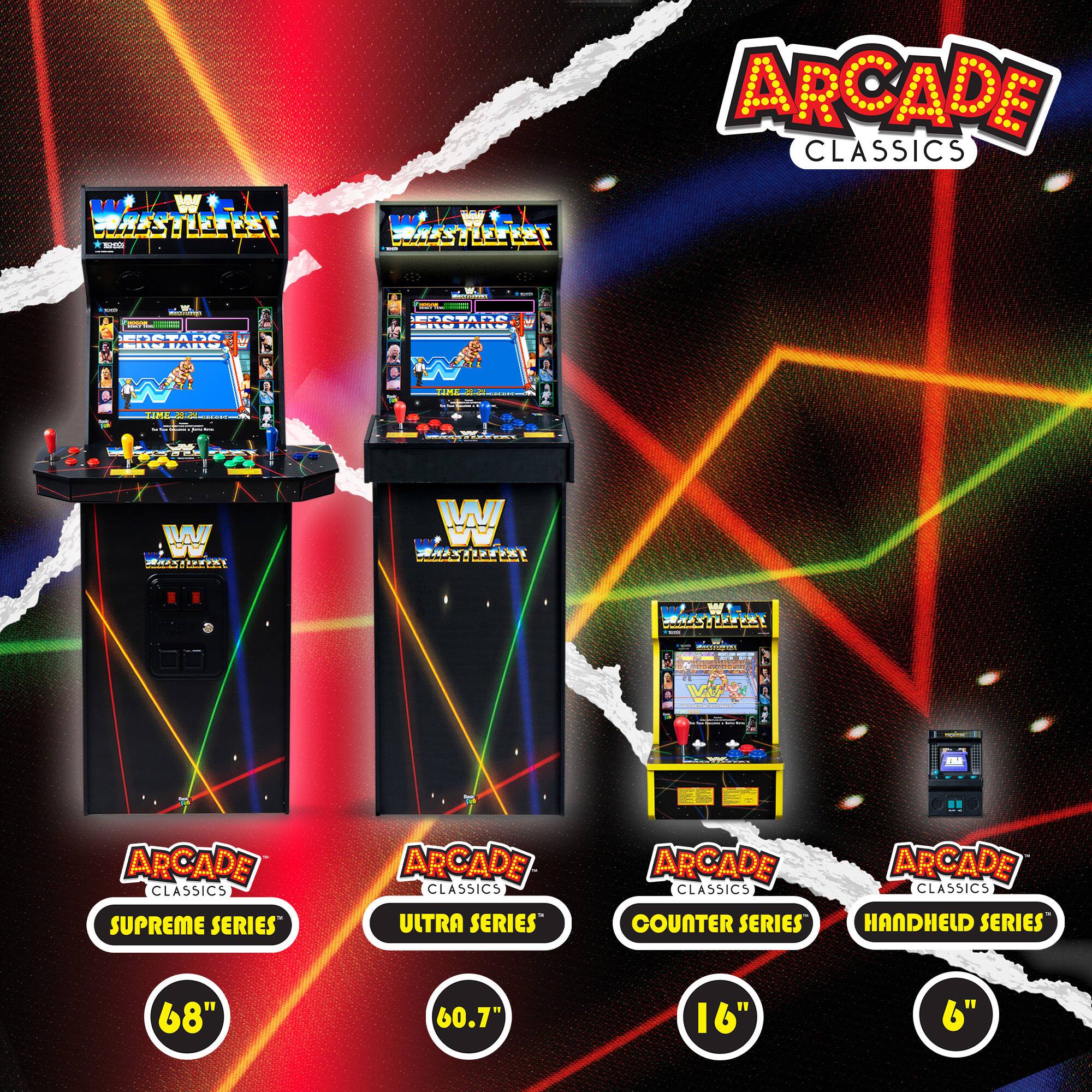 ARCADE CLASSICS

SUPREME SERIES  
68"

ULTRA SERIES  
60.7"

COUNTER SERIES  
16"

HANDHELD SERIES  
6"