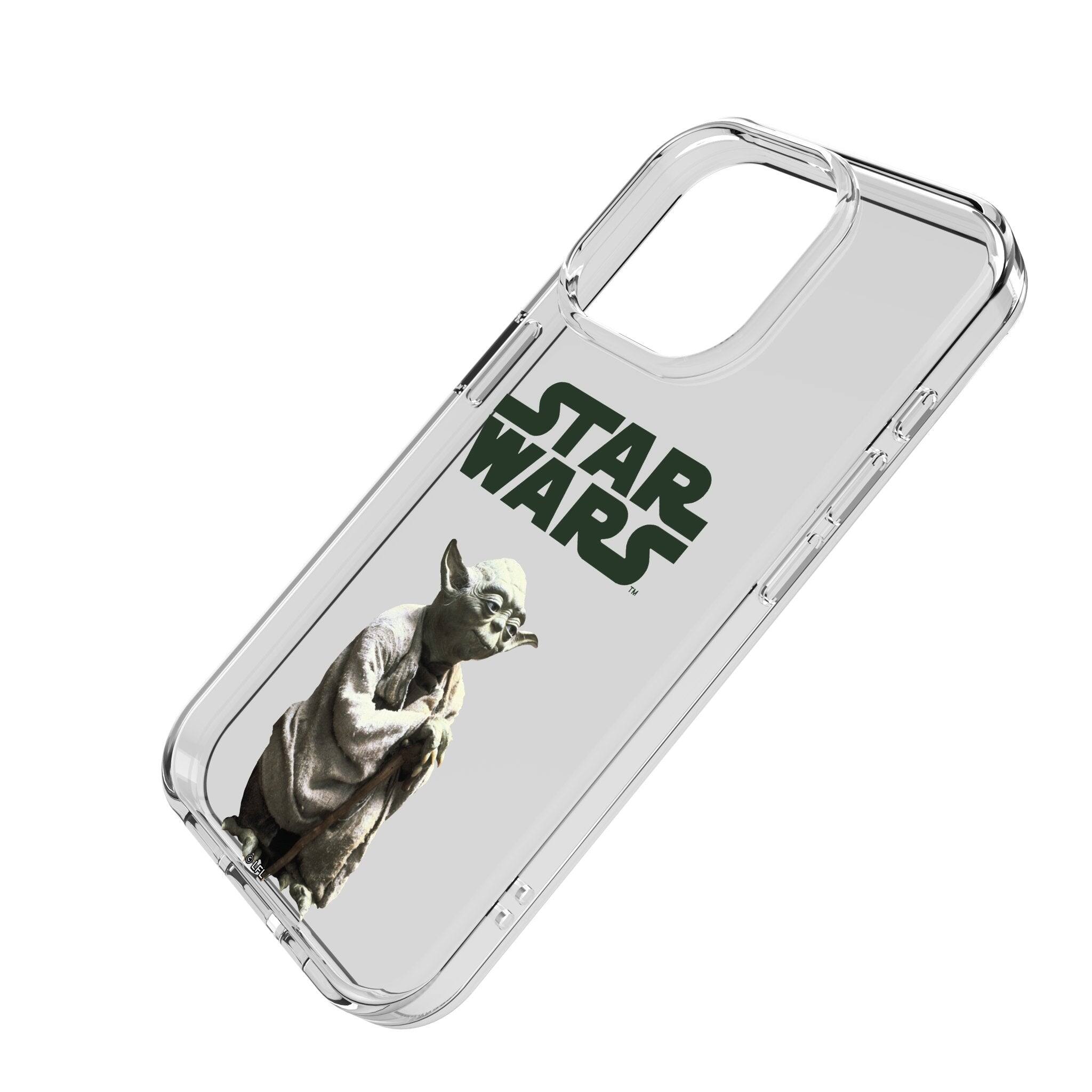 Angle. Keyscaper - Star Wars: A New Hope Color Block Clear Phone Case - Apple iPhone 16 Pro Max - Yoda.