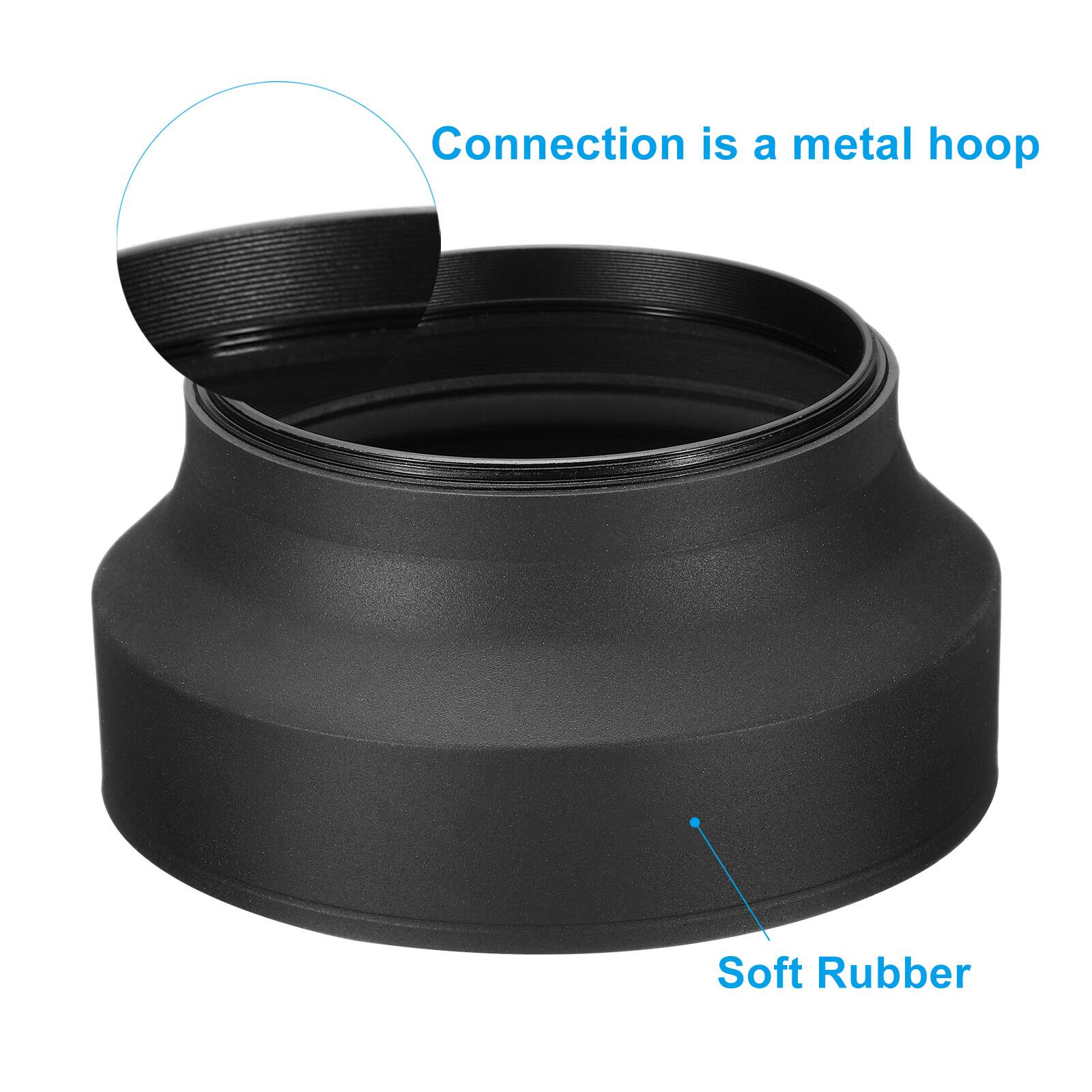 Connection is a metal hoop  
Soft Rubber