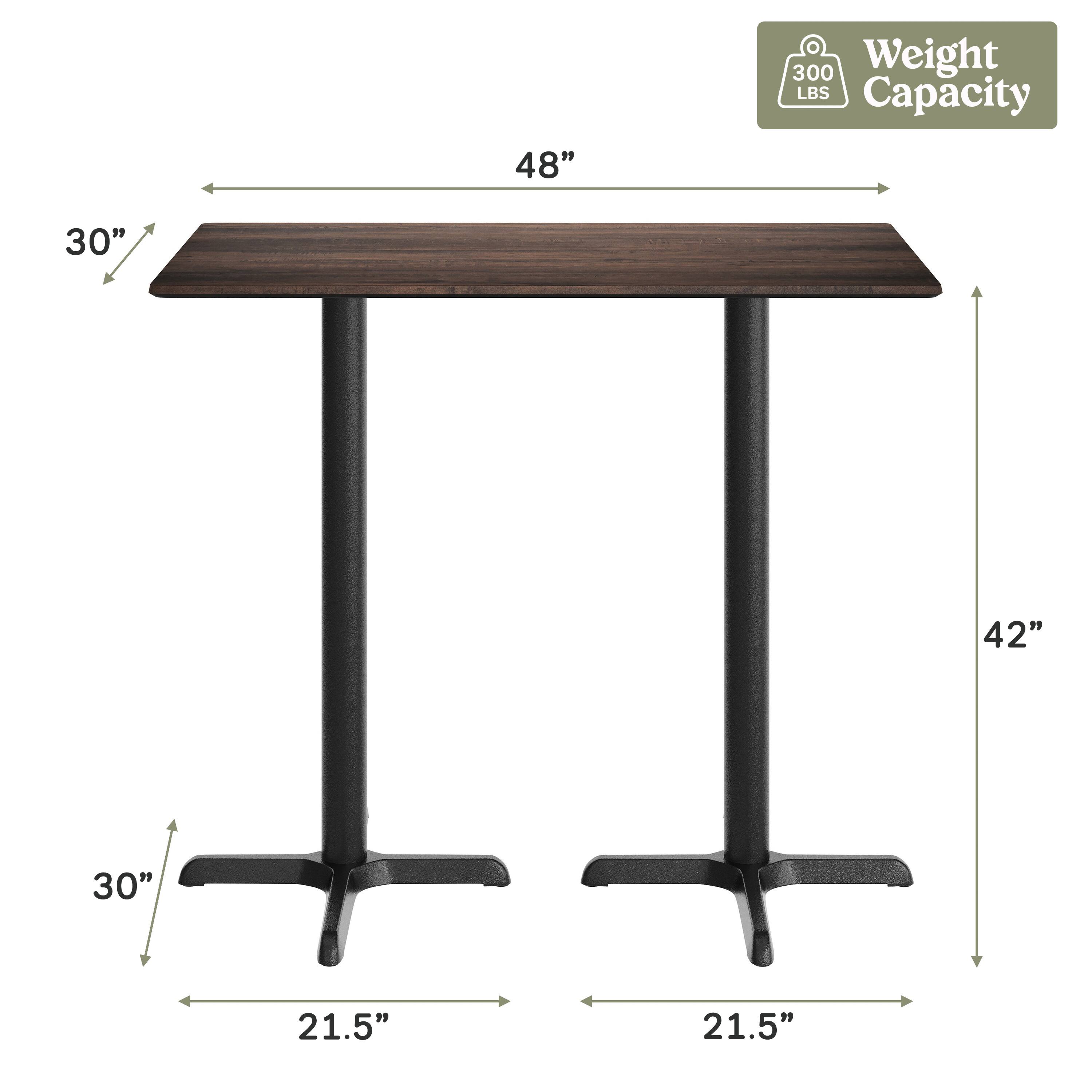 300 Weight LBS Capacity

48"  
30"  
42"  
30"  
21.5"  
21.5"