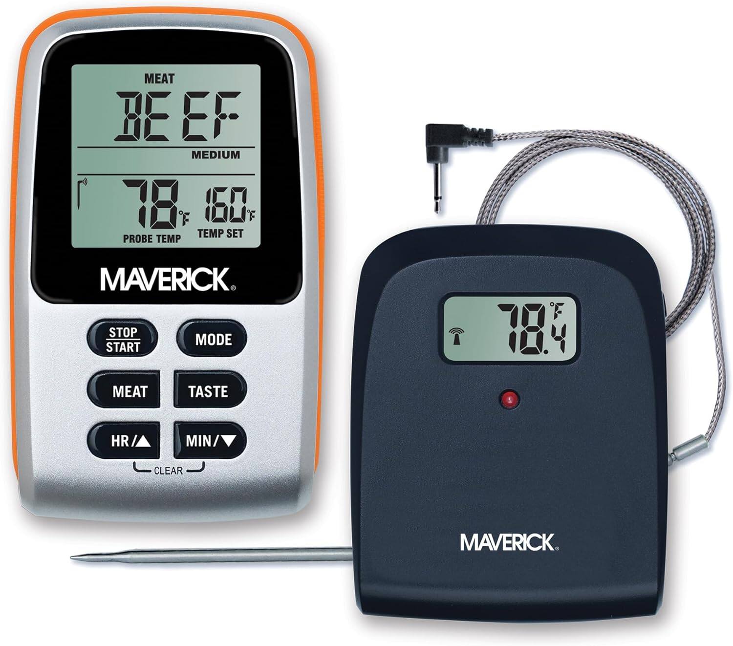 Maverick - Wireless Remote Cooking Thermometer - Silver/Black/Orange price history on PriceWatchPro