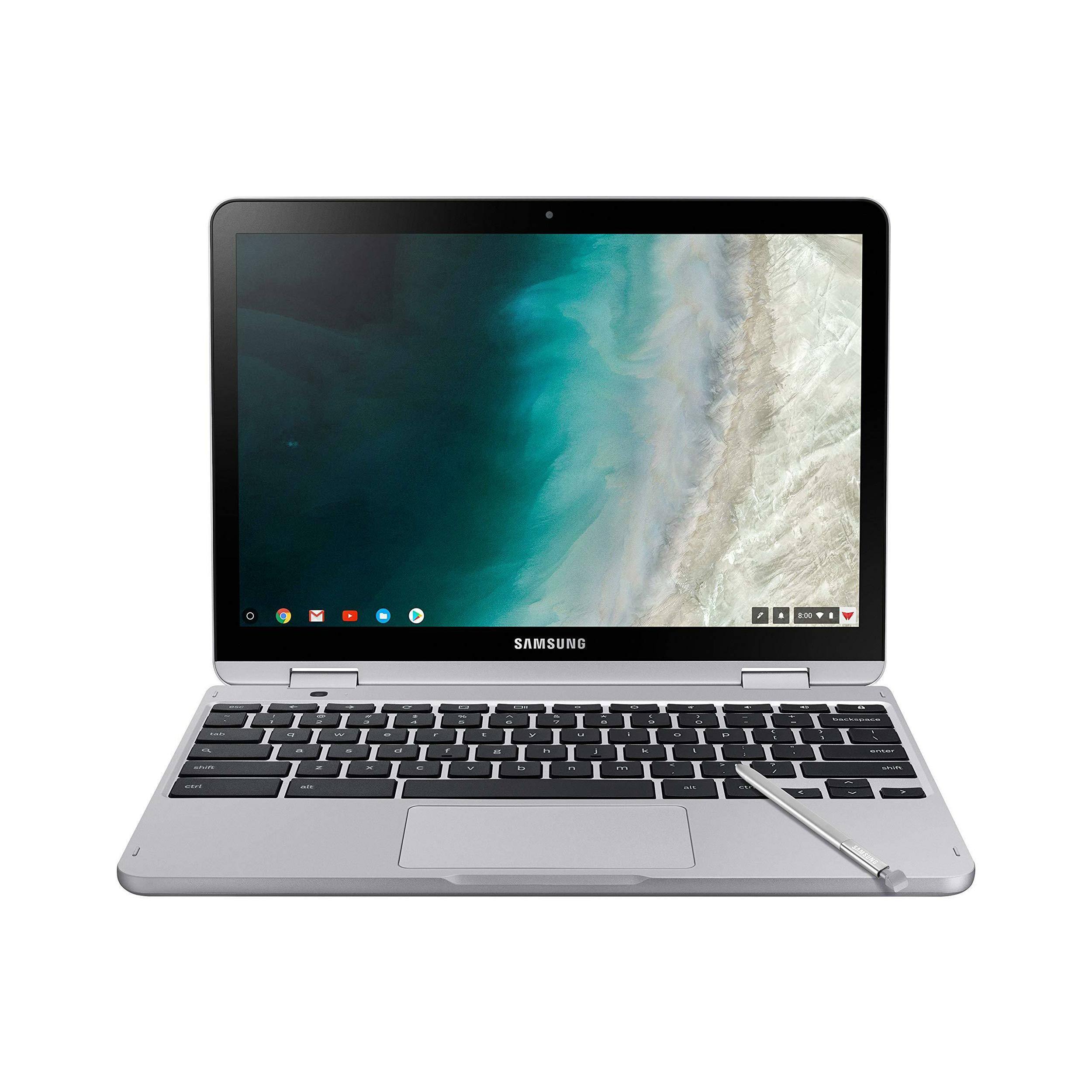 Alt View 4. Samsung - Samsung 12.2" FHD 2-in-1 Touchscreen Chromebook Plus Laptop,Intel Dual-Core,4GB RAM,64GB eMMc,Pen and Mouse,Silver - Silver.