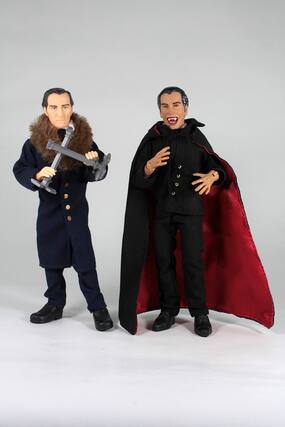 Front. PopMarket - Mego - World’s Greatest Mego Monsters - Hammer Horror Dracula & Van Helsing 8" Action Figure 2-Pack - COLLECTIBLES - Multicolor.