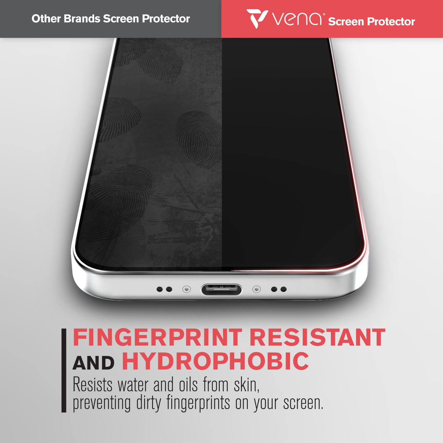Other Brands Screen Protector

vena Screen Protector

FINGERPRINT RESISTANT AND HYDROPHOBIC

Resists water and oils from skin, preventing dirty fingerprints on your screen.