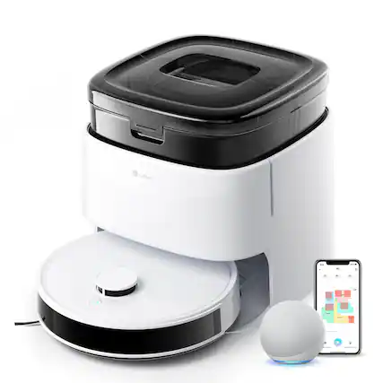 Front. Lefant - Lefant M3 sweeping robot|12000Pa suction|Dual-rotating mop|Automatic cleaning and drying|Self-hydrationAPP/voice control - White.