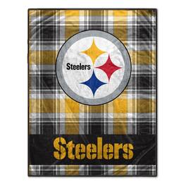 Pegasus - Pittsburgh Steelers 66" x 95" Oversized Plaid FAN-mily Ultra Cozy Blanket - Multicolor