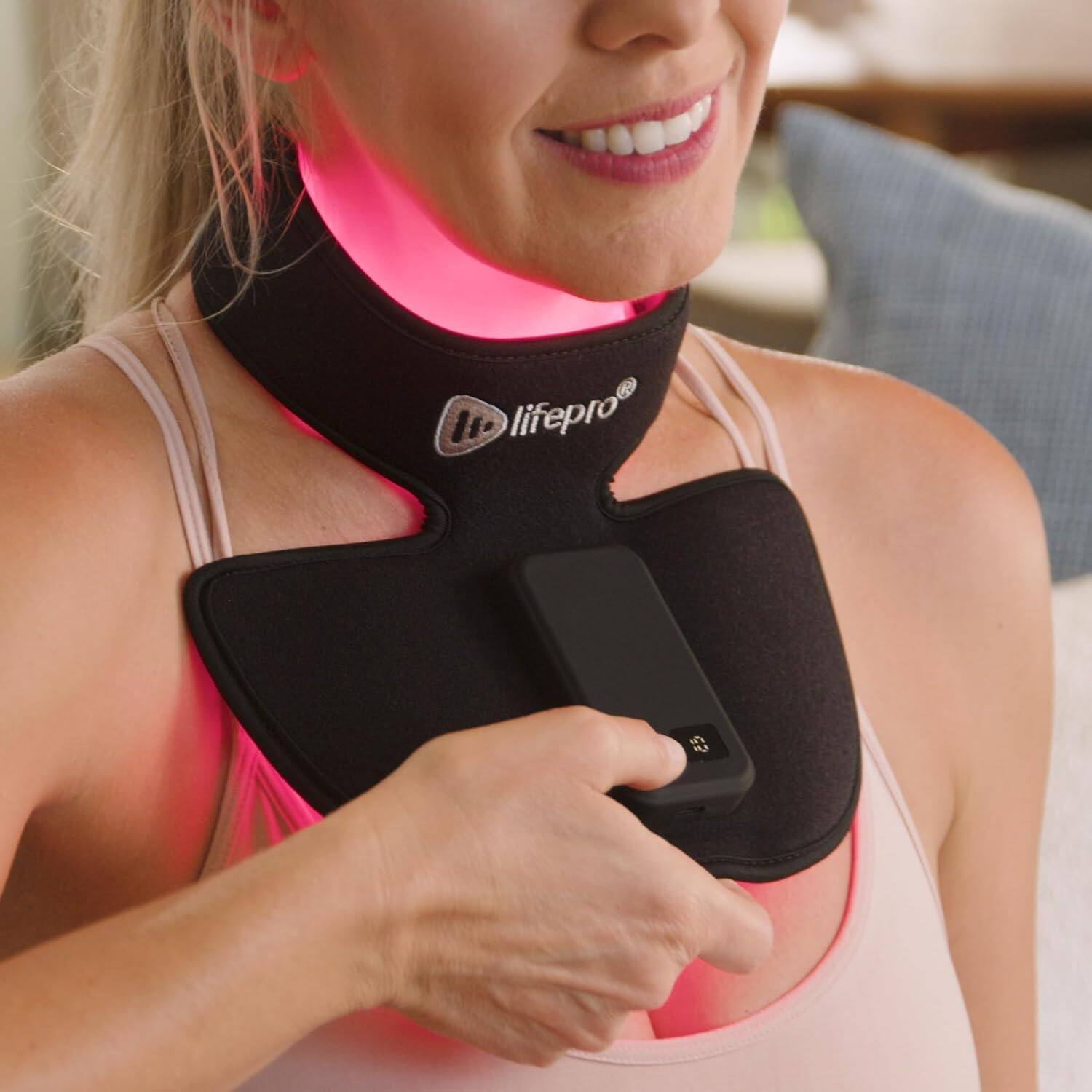 Alt View 4. LifePro - Lifepro Luminova Neck Red Light Therapy Device - Infrared Red Light Therapy for Neck and Chest.