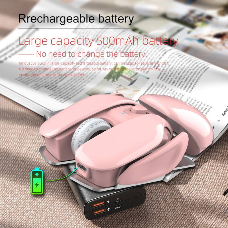 Rechargeable battery  
Large capacity 500mAh battery  
No need to change the battery.  

Innovative built-in large-capacity rechargeable battery, can be used for several months! No need to change the battery repeatedly, so far say goodbye to the power trouble, environmental protection is also better.