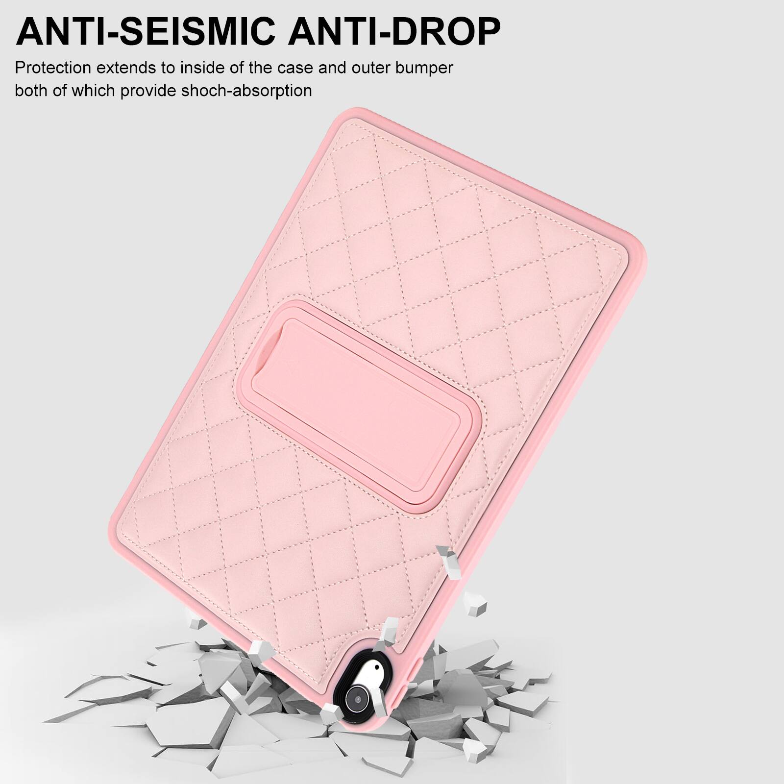 ANTI-SEISMIC ANTI-DROP  
Protection extends to inside of the case and outer bumper both of which provide shock-absorption