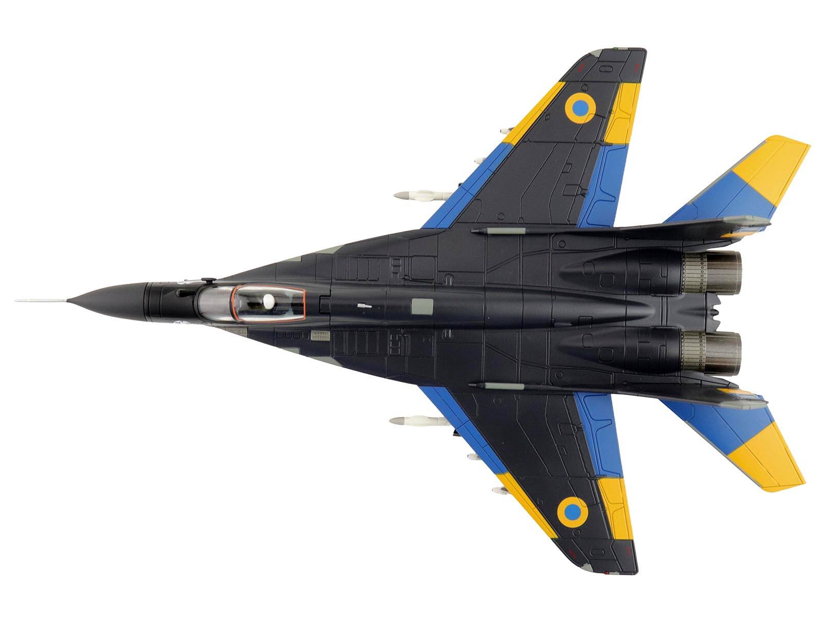 Back. Hobby Master - Mikoyan MiG-29 Fulcrum "Ghost of Kyiv, 40th Tactical Aviation Brigade, Vasylkiv Air Base" 2023 Ukrainian Air Force 1/72 - Multi.