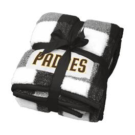 Logo Brands - San Diego Padres 50'' x 60'' Buffalo Check Frosty Fleece Blanket - Multicolor