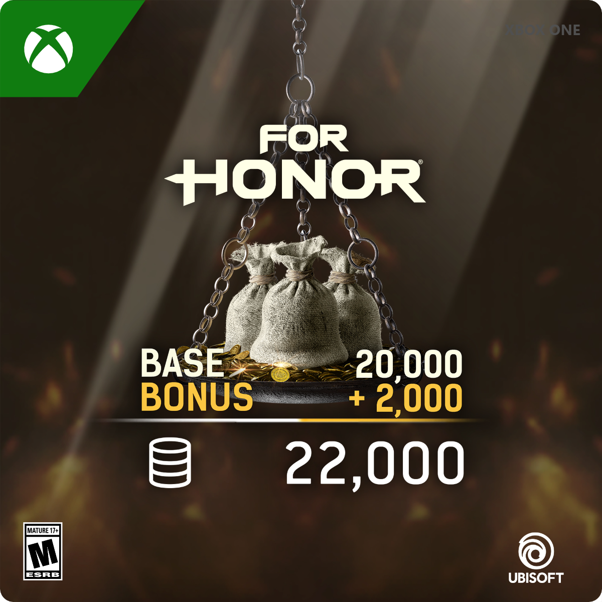 XBOX ONE FOR HONOR BASE BONUS 20,000 + 2,000 = 22,000 MATURE 17+ M ESRE UBISOFT
