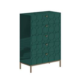 Boyel Living - 49.2 in. H Freestanding Storage Cabinet 5 Drawer Accent Cabinet - Green