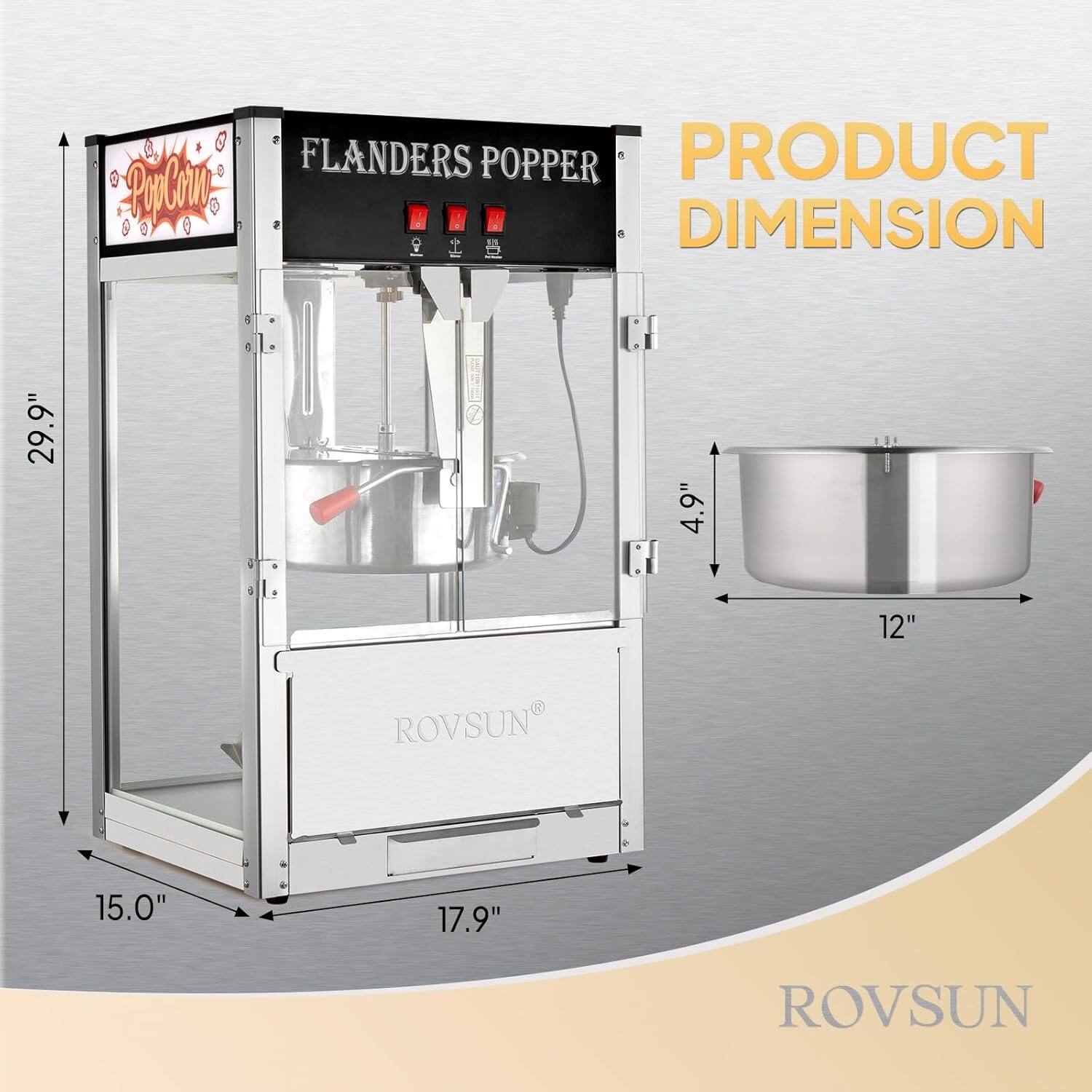 FLANDERS POPPER  
PRODUCT DIMENSION  
29.9" x 4.9" x 12"  
ROVSUN  
15.0" x 17.9"