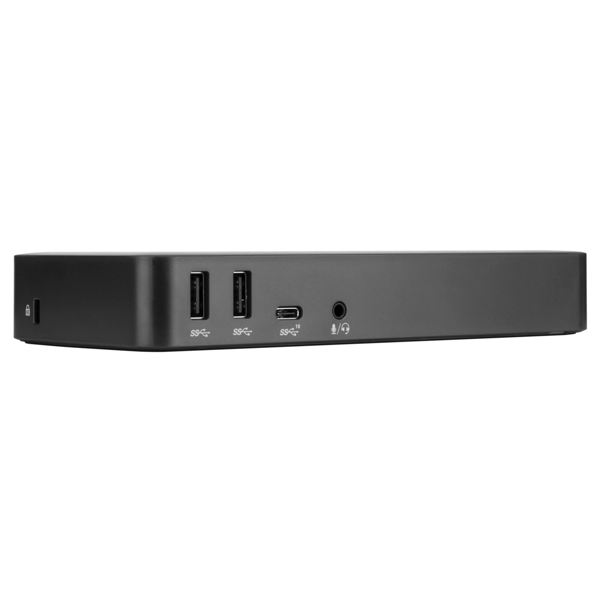 Left. Targus - USB-C Multi-Function DisplayPort Alt. Mode Triple Video Docking Station with 85W Power - Gray.