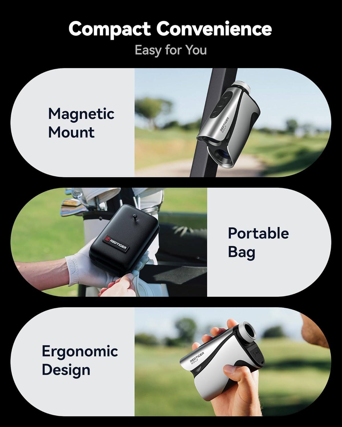 Compact Convenience  
Easy for You  

Magnetic Mount  

Portable Bag  

Ergonomic Design